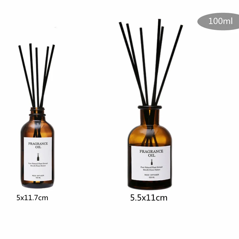 Amazon Hot Selling Wholesale Custom Logo Home Decor Empty Essential Oil Amber Reed Diffuser Bottle