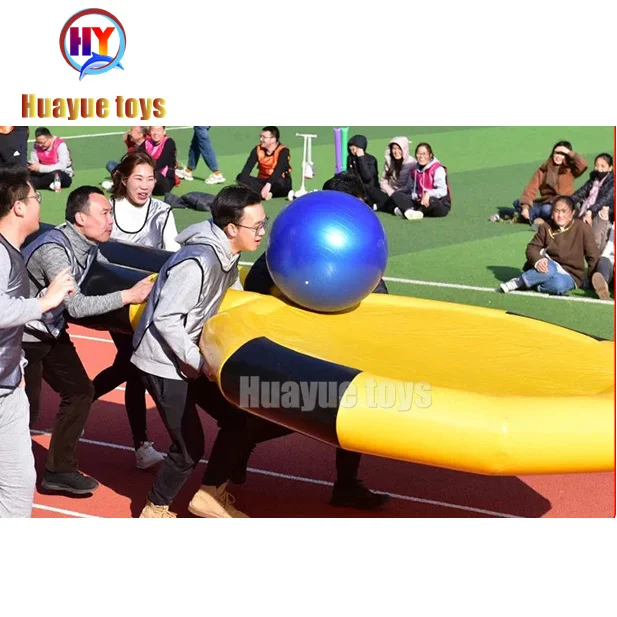 High Quality  Cooperative Move  Inflatable Tennis racket Team Building games Inflatable Tennis Toys Fun sports running game