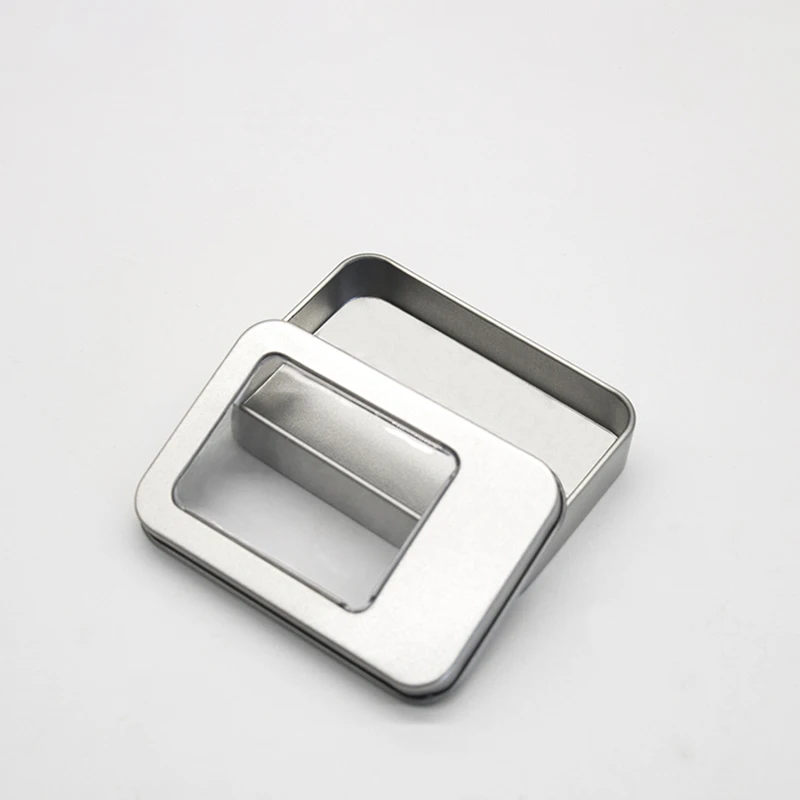 Custom Printed Pill Tin Box Slide Tea Cigarette Container Small Tin Case With Window