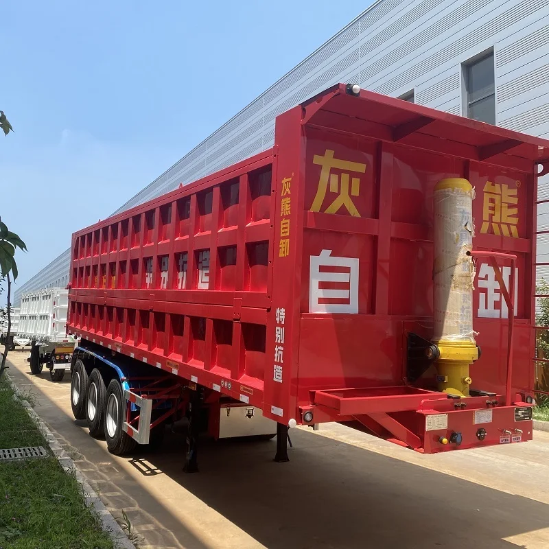 Vehicle Master 3 Axle 4 Axle 60 Ton 100 Ton howo dump truck semi-trailer Dump Tipping Semi Trailer