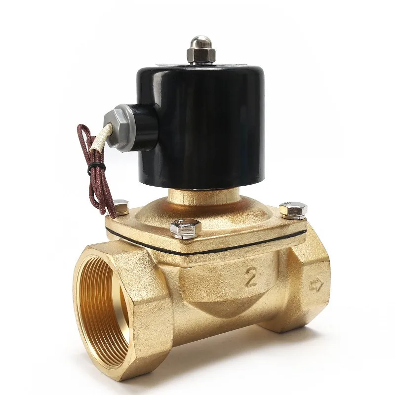brass NC diahpragm 2 position 2 ways brass big flow irrigation 12v 2 inches irrigation valve solenoid