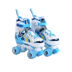 Best Gifts 4 size Adjustable Durable Rainbow LED Light up Roller Inline Skate Shoes for kids Girls Boys