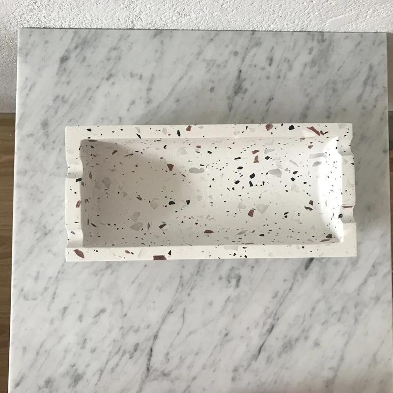 Nordic  Rectangle Terrazzo Strip Ashtray & Catchall Tray