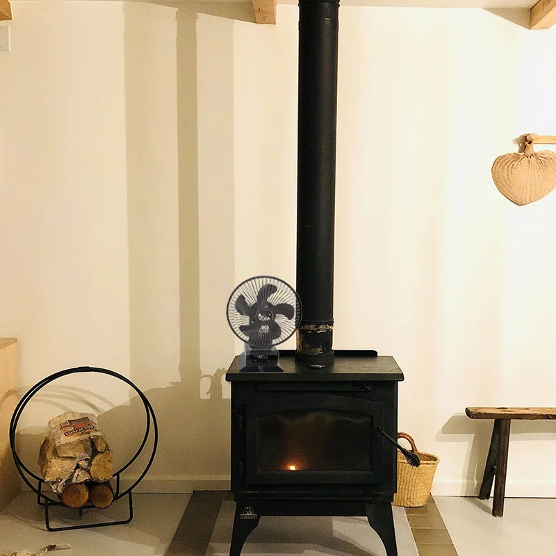 Воздушный поток Eco Содружественные 5 Лезвия тепловая мощность нагревателя деревянный Быстрый старт вентилятор печи