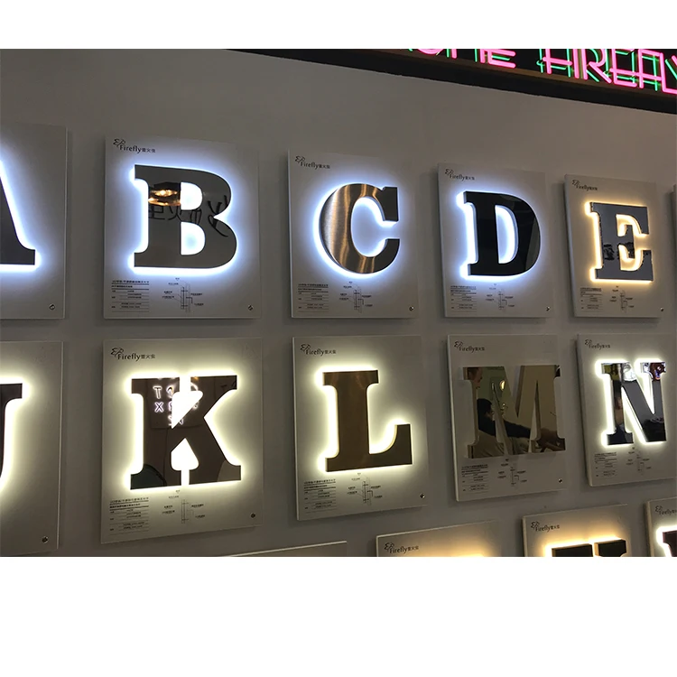 Professional Letter Advertising Sign For Shop Outdoor 3D Letter Led Sign Letter Front Light Led Acrylic Metal Channel