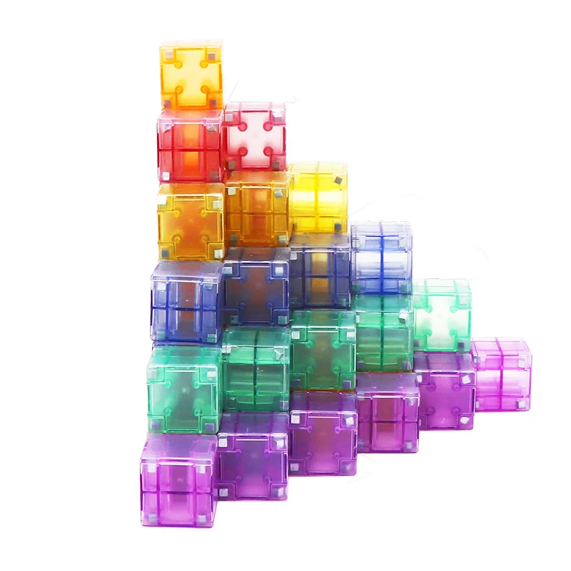 60pcs Colorful Christmas Gift Magnetic Building Blocks Kids Toys Cube Educational Magic Cubes