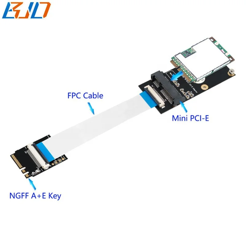 Мини PCIe PCI-E Wifi BT модуль-адаптер для M.2 key-A Key-E Key A + E преобразователь интерфейса карта расширения с кабелем 30 см
