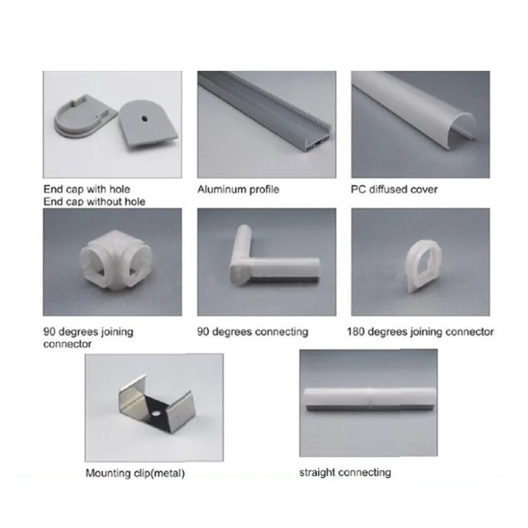 
High Quality Alu Round Led Aluminum Profile Of Led Strips 