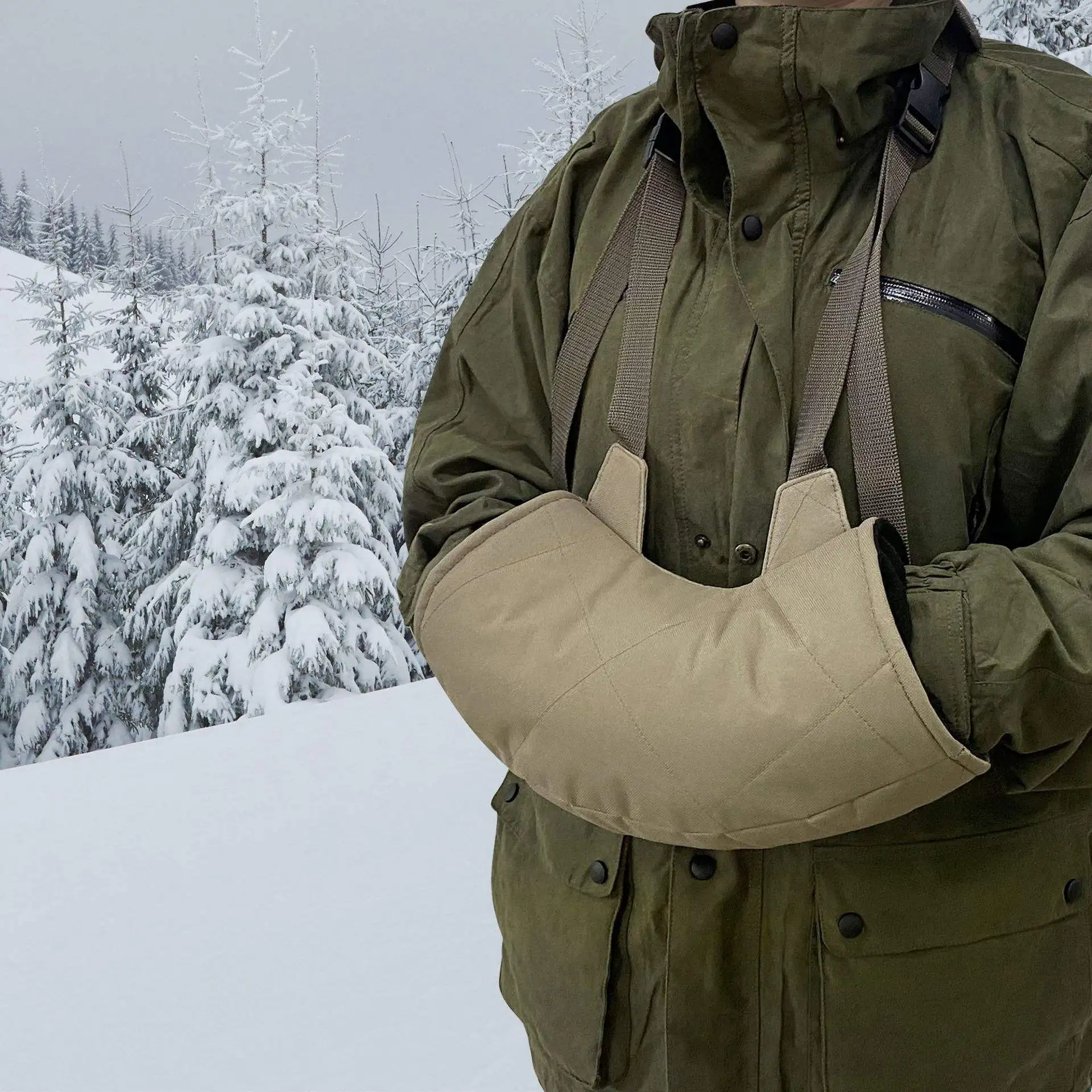 Mydays Outdoor Mountain Climbing Waterproof Riding Warming Gloves Skiing Winter Hand Waremer Muff with Adjustable Strap