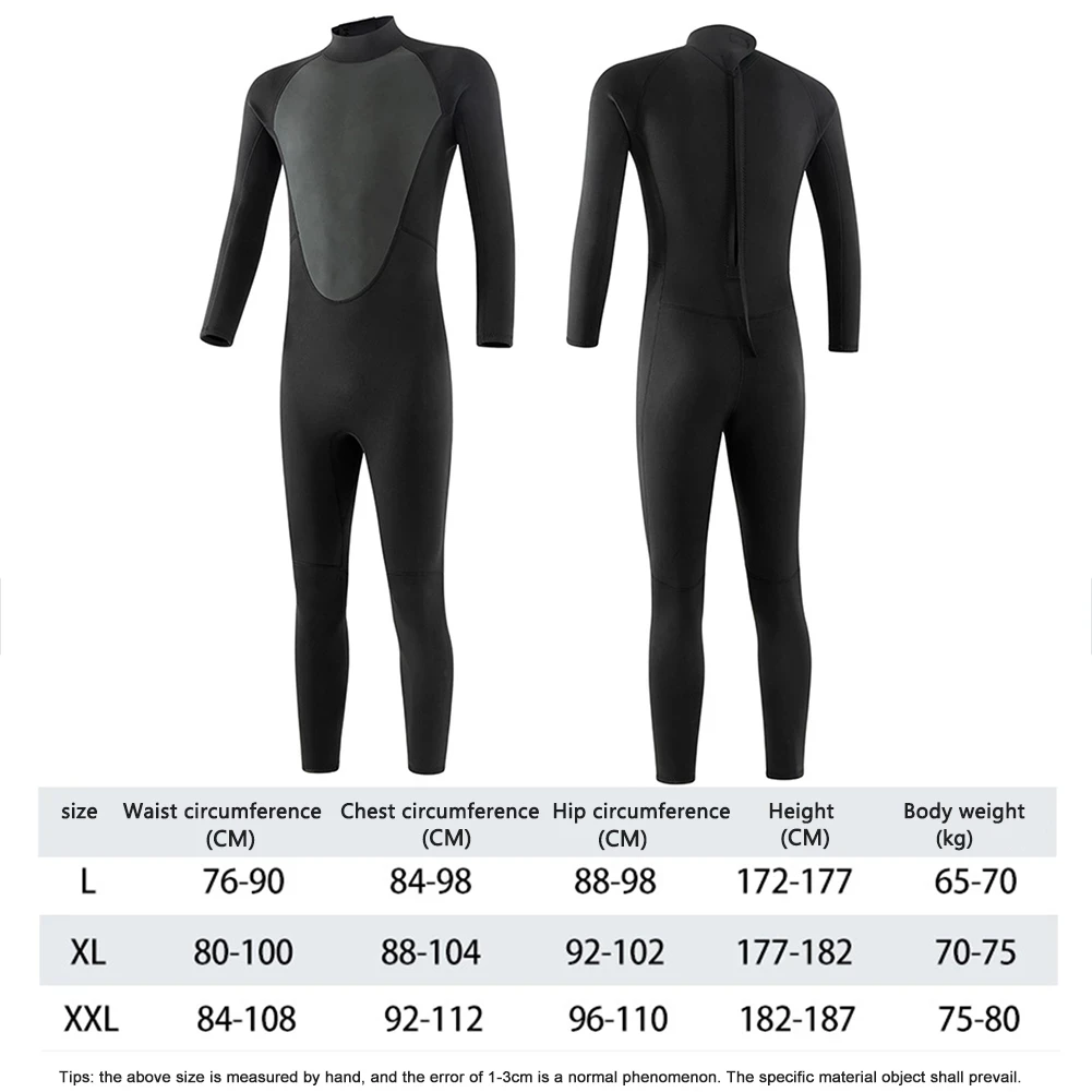  Custom Full 3mm Neoprene Wet suit Back Zip Long Sleeve