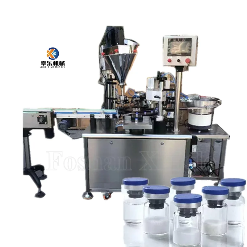 Aseptic Dry Machine/Vaccine Capping Syrup Liquid Glass Bottle And Sealing 10Ml Vial Powder Automatic Filling Machine