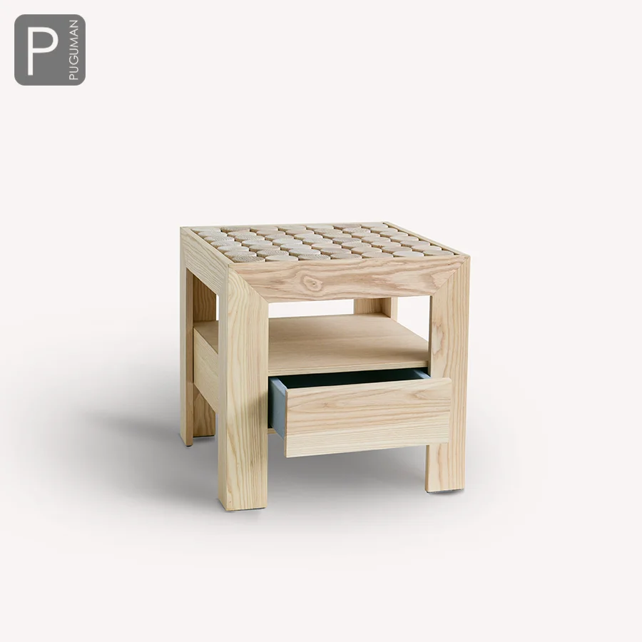 Sofia Mg12 Italian designer bedside table creative square stool dressing stool Wabi Sabi style bedside table