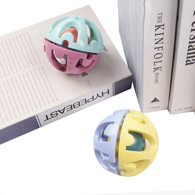 Soft Plastic Infant Appease Teether Toy Baby Grasp Training Perception Rattle Ball For Early Education