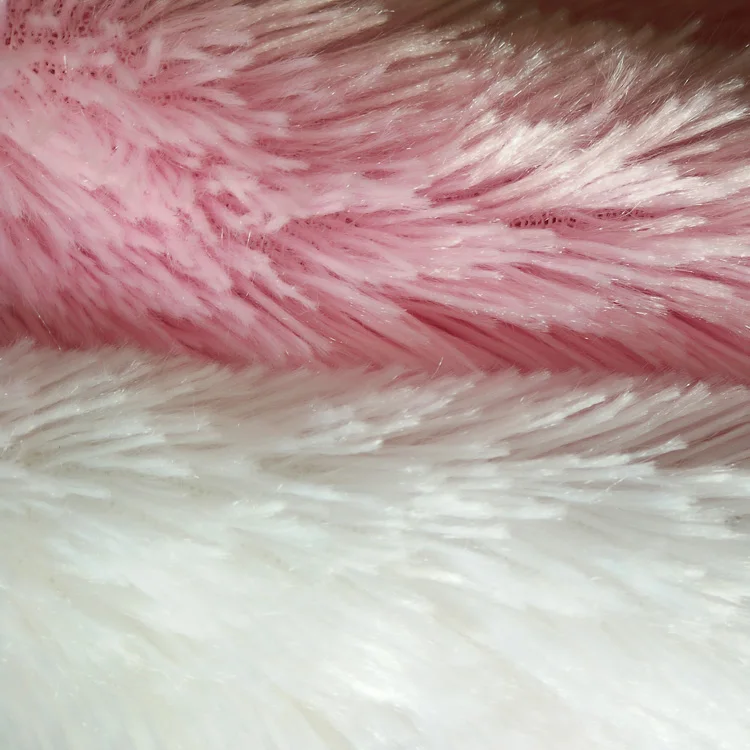 Knitting poly long pile cotton fleece velvet polyester peacock plush fabric for stuffed toys