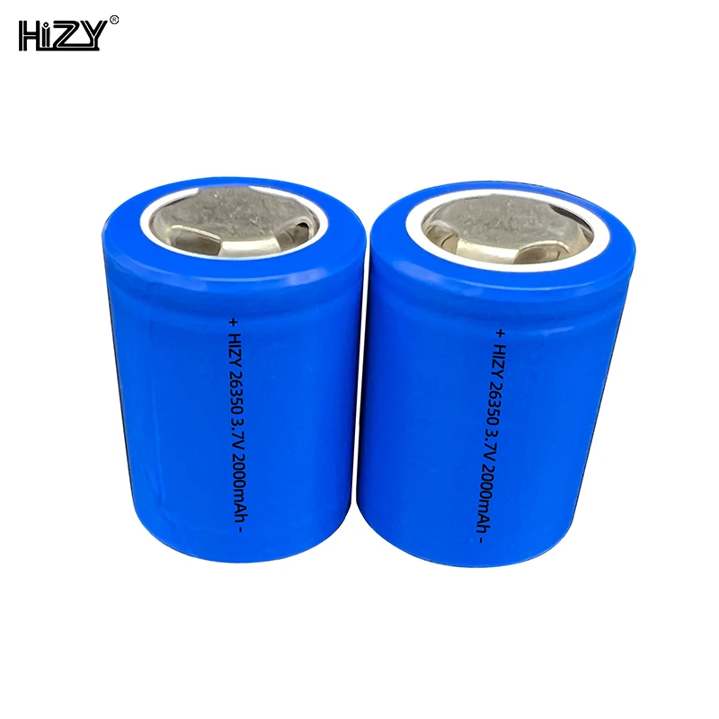 Factory Rechargeable Li Ion Cylindrical 3.7v 2000mah 26350 Battery with PCM