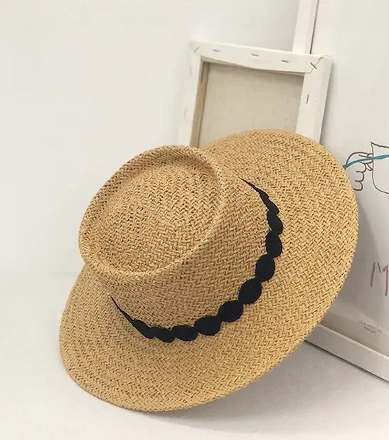 Wide Brim Fashion Womens Beach Paper Straws Hat Womens Summer Woven Hats For Lady
