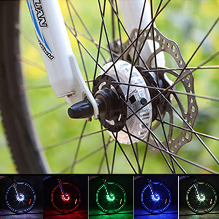 7 Colors LED Smart Cycling Hub Light IP55 Waterproof Bike Wheel Light With Optics Lens