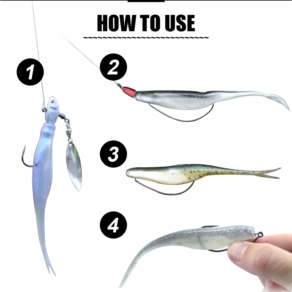 Spinpoler TPR Floating Jerk Bait Shad Minnow Soft Fishing Lure 10x Strong Artificial Bait Split Tail Drop Shot Bass Pike Zander