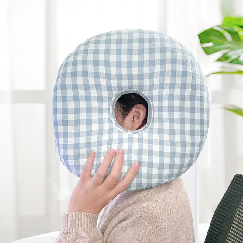 Side Lying Donut Pillow Ear Hole Piercing Pillow