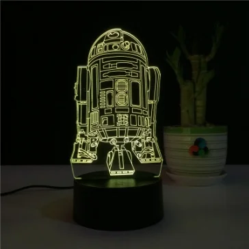 Hot Sale Free sample DIY Effect Acrylic 3d Decoration Led Illusion Lamp withTable Lamp Creative Night Light