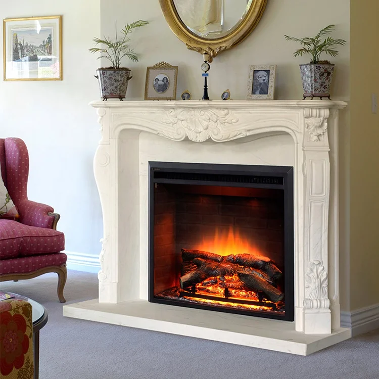 Interior Modern Marble Fireplace Surround