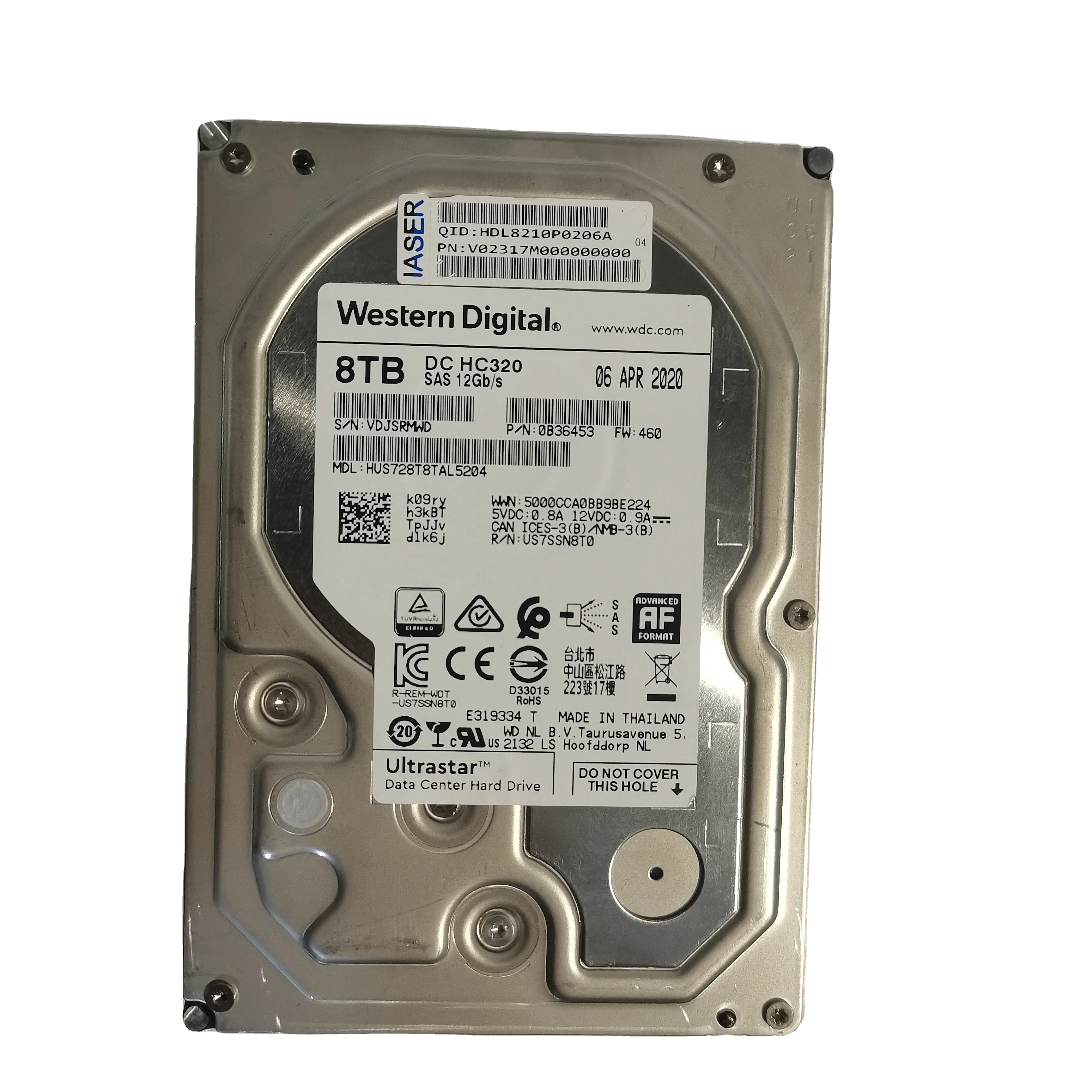 Server V02317M000000000 DC HC320 SAS 12Gb/s 0B36453 VDJSRMWD HUS728T8TAL5204 Hard Disk 8T Seagate