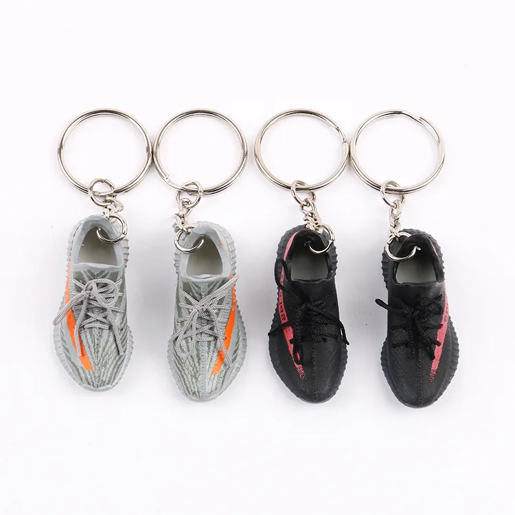 
 Оптовая продажа, 3D пластиковый брелок Yeezy 350 Air Jordan Shoes, брелок для ключей, 3d Кроссовки  