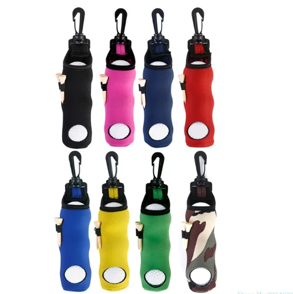 
Custom Printed Neoprene Waist Golf Ball Pouch With Clip 