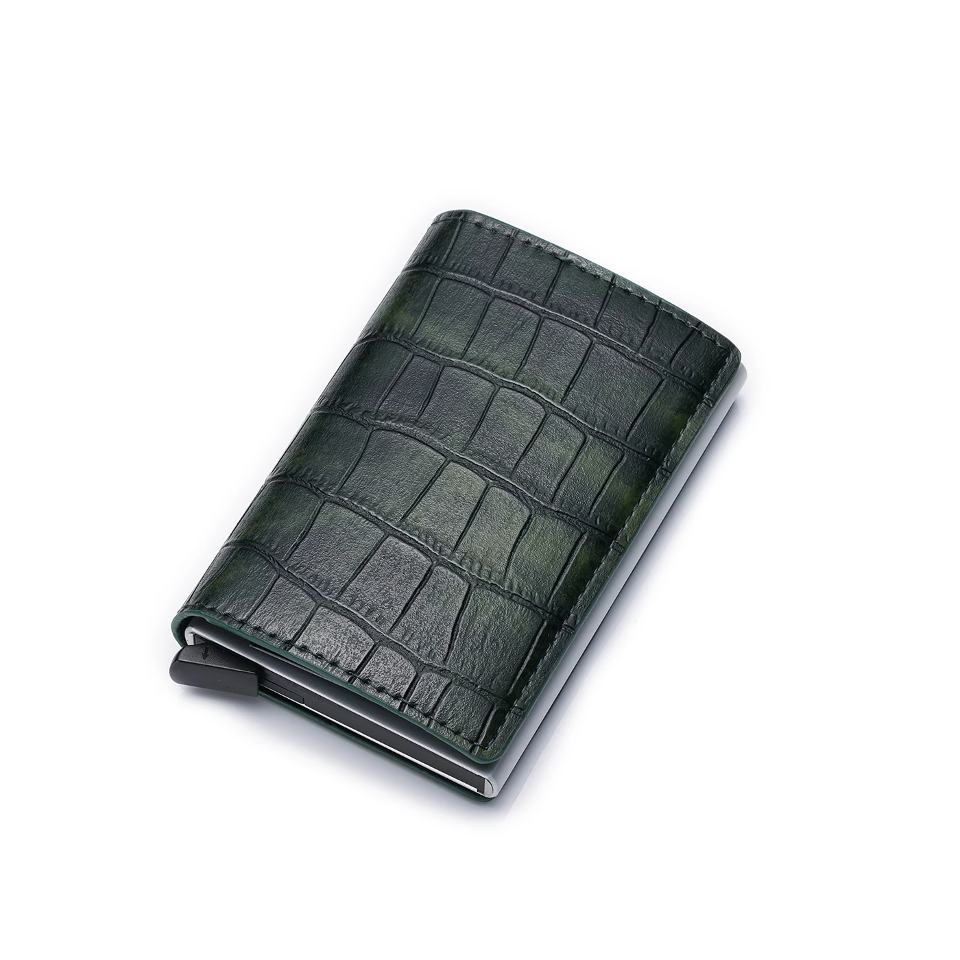 
Manufacturer Customized Wholesale Auto pop up RFID blocking Aluminum Metal PU Leather Men Credit Card Holder Wallet 