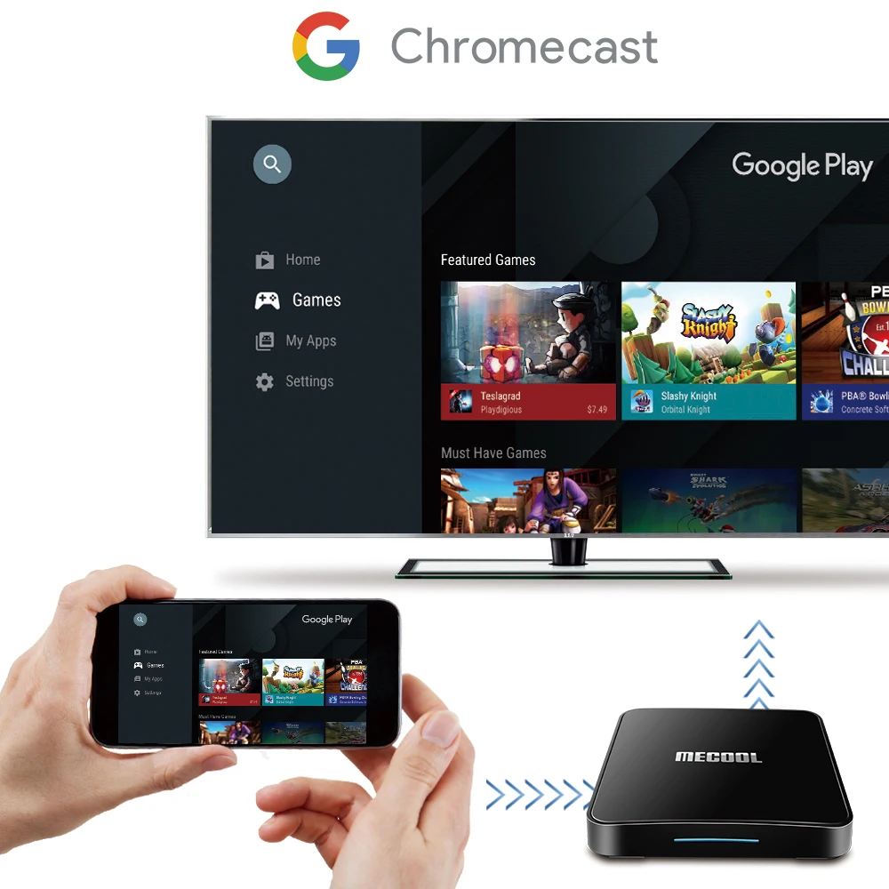 Оригинальная ТВ-приставка Mecool KM9 Pro 2 ГБ 16 android S905X2 Голосовое управление google tv box