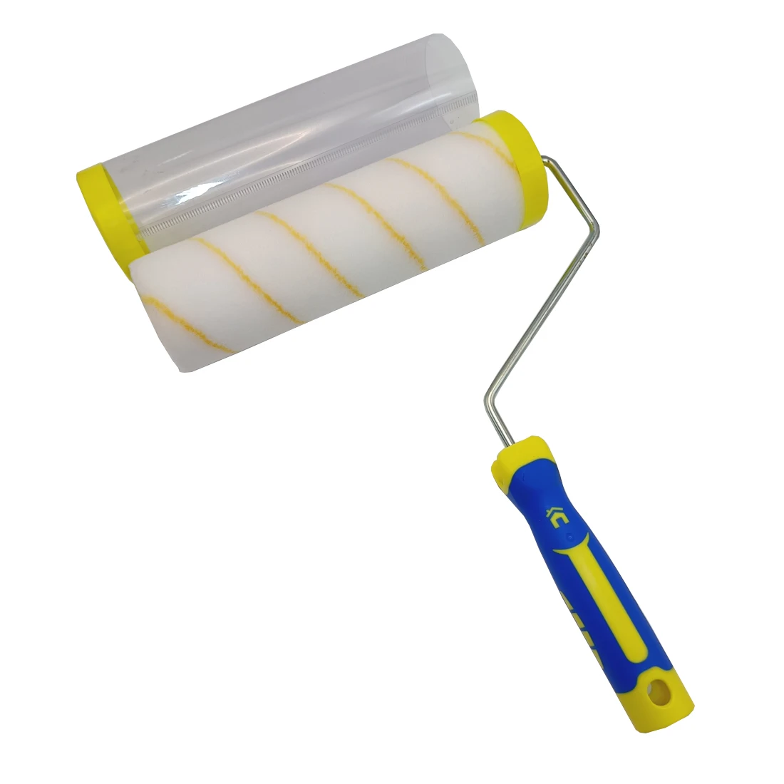 7INCH Painting Tool DIY  Roller Brush Lightweight Customized Yellow Stripes Rubber Handle Paint Roller