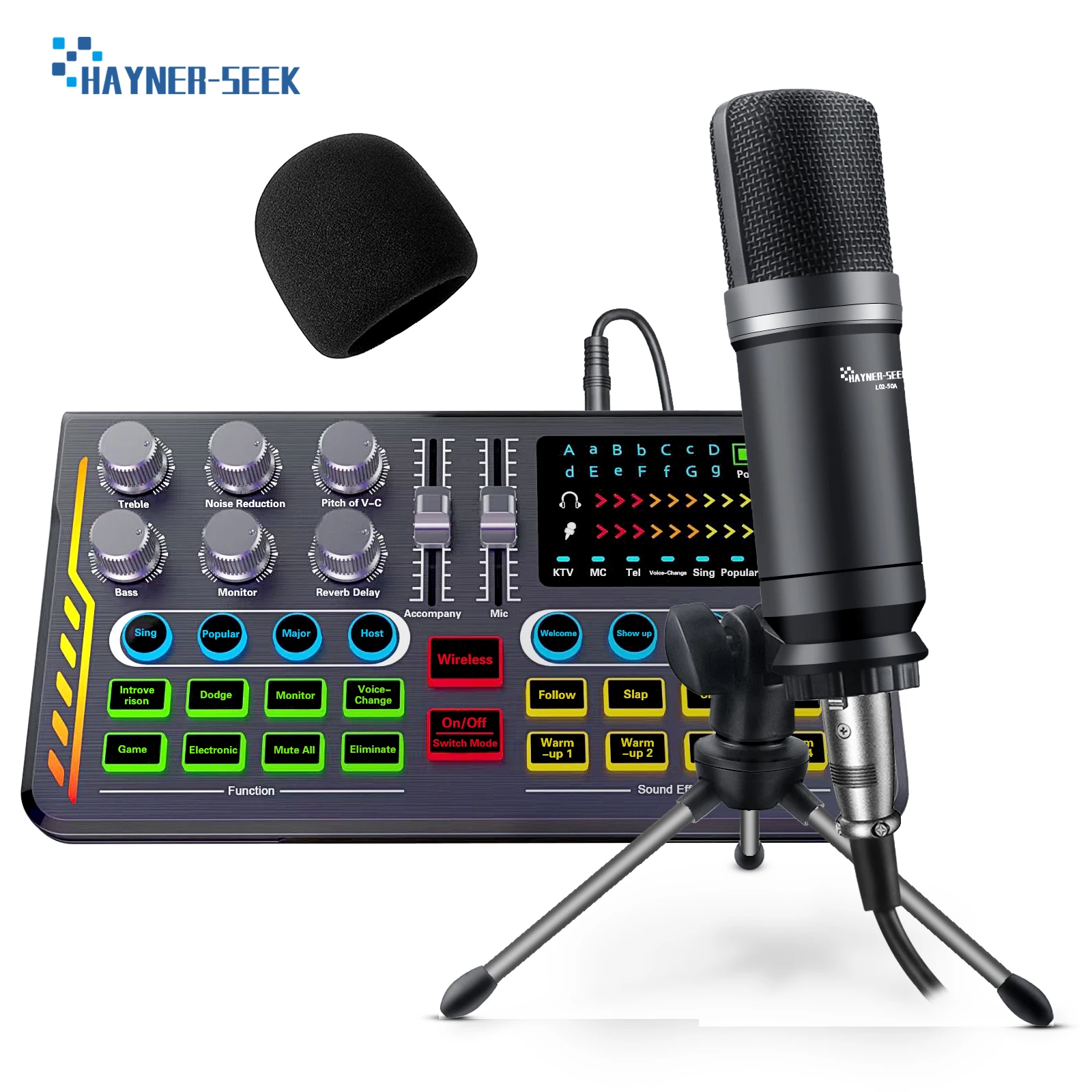 All-In-One Podcast Production Studio Kit Musical Mixer With Podcast Microphone and Headphone