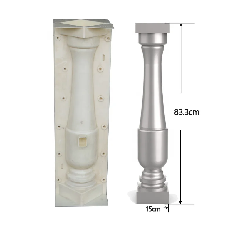 Factory direct sale concrete fence molds balustrade moulds precast post baluster hand rail balister railing vase terrace bollard