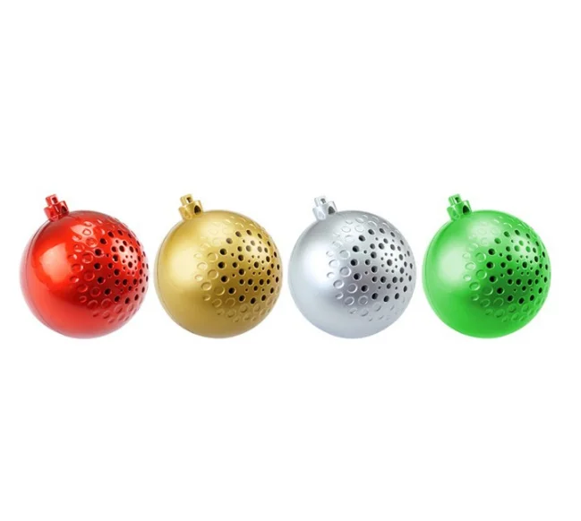 2019 Hot selling Christmas Ball Mini BT Speaker handle design fit Christmas tree super bass sound quality speaker
