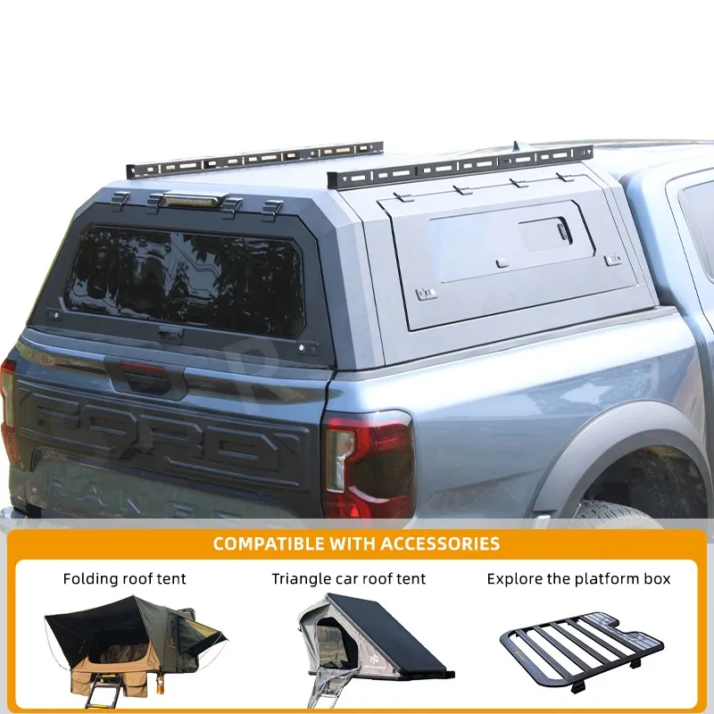 Hot Pickup Truck Canopy  with Hardroof  Aluminum Alloy  for 05-20 years Toyota Hilux Revo and Lilux Vigo Top Camper Pickup