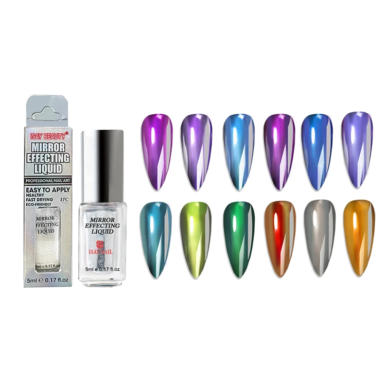 2023 new product nail  beauty magic 6 colors mirror chrome nail polish healthy 5ml chrom liquid