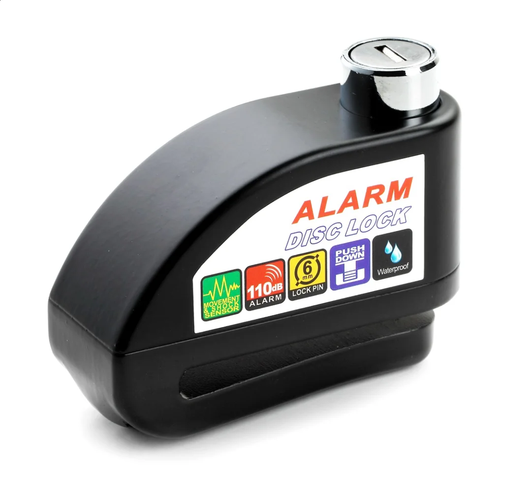 Scooter Disc Lock Waterproof Alarm Locks security for Bike Anti-theft Safety Motorcycle Brake battery Key Hex wrench