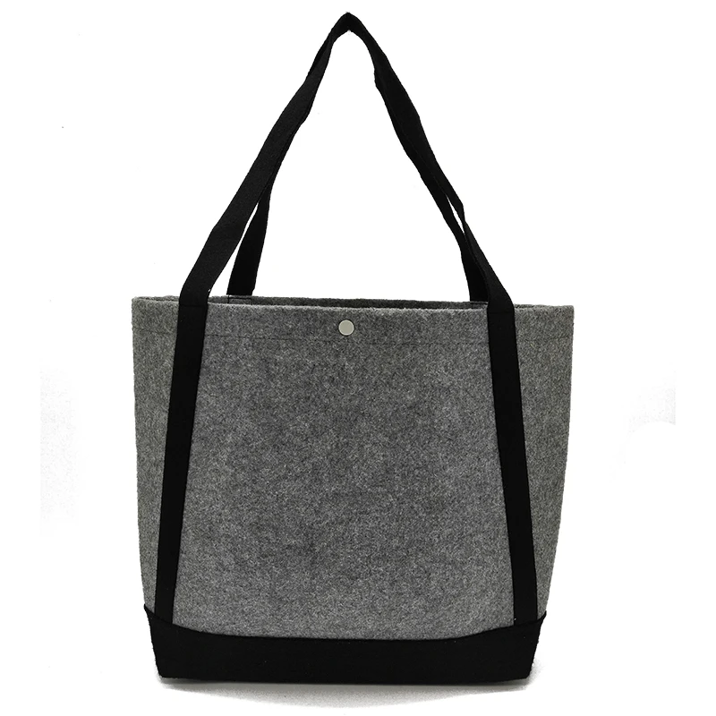 Top sale china manufacturer recycling reusable daily use grayladies felt tote bags Custom Shopping Felt Cloth Tote Bag