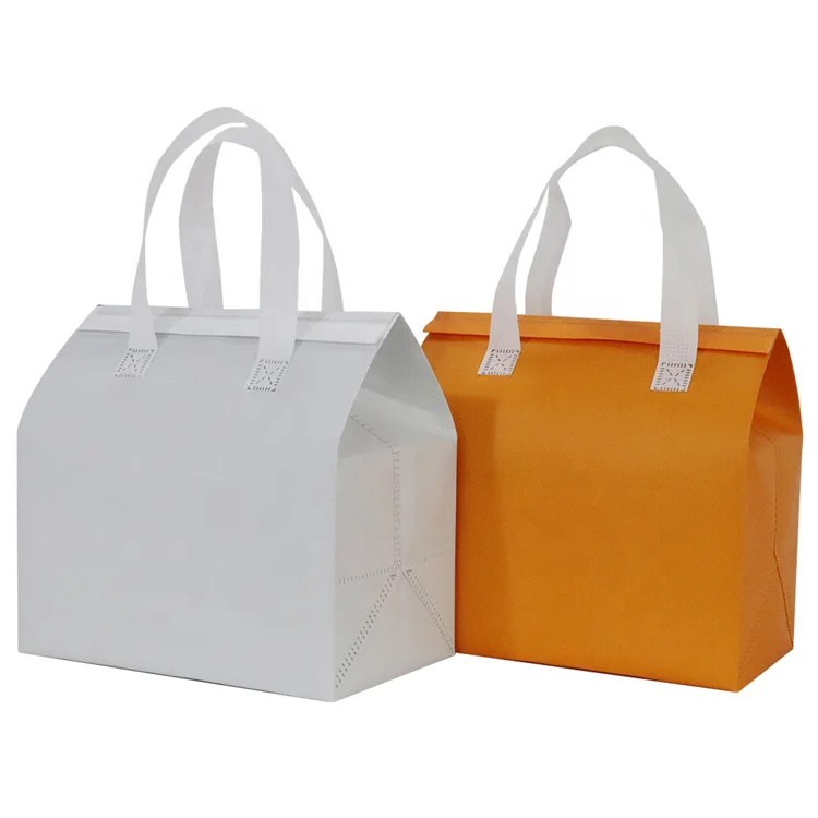 Wholesale Eco-Friendly Insulated Thermal Cooler Bags Handle Custom Durable Takeaway Hot Cold Food Delivery Reusable Restaurants