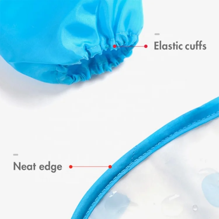 Новый водонепроницаемый детский слюнявчик eva с длинным рукавом и карманом