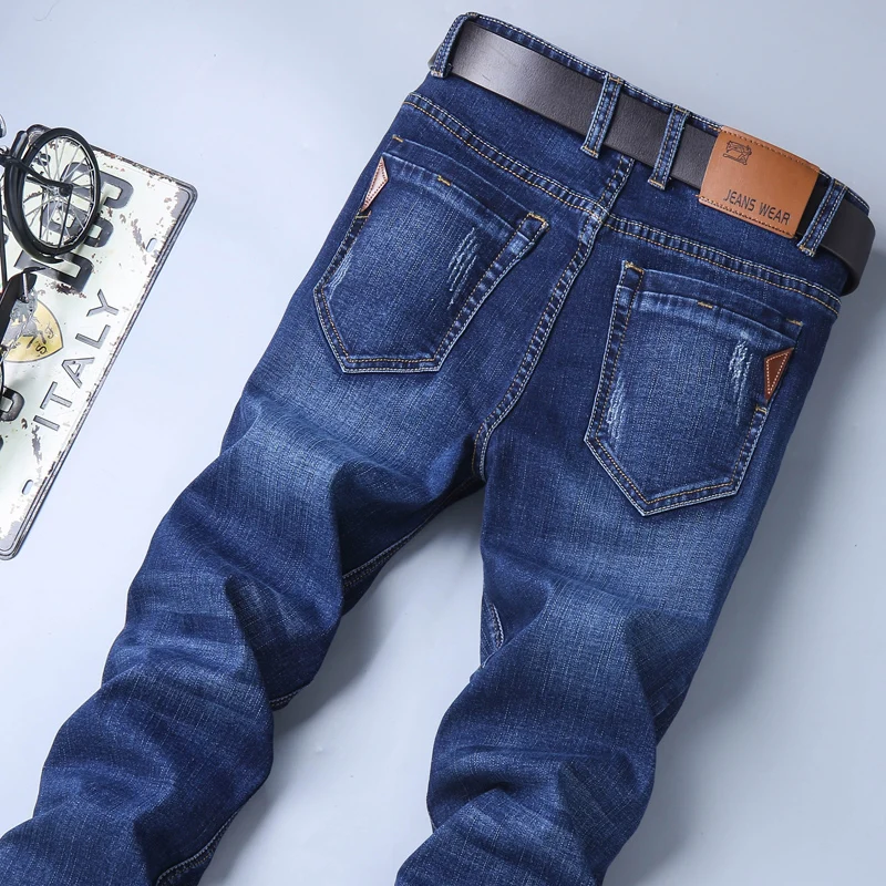 Fashion classic style denim jeans skinny slim jeans pants summer men denim pant mens wear jeans