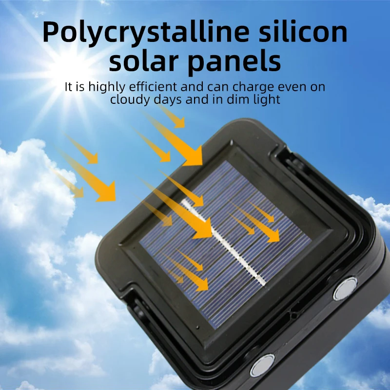 Outdoor Cordless Portable Emergency Work Light 4 Modes Led Solar usb charging Camping Fishing Emergency Flood Lamp