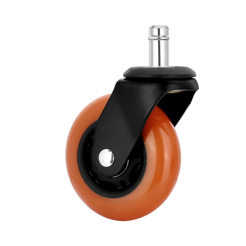 Universal PU Office Chair Furniture Caster 3 Inch Swivel Wheels Office Chair Caster Wheels for Office New Type of Bracket