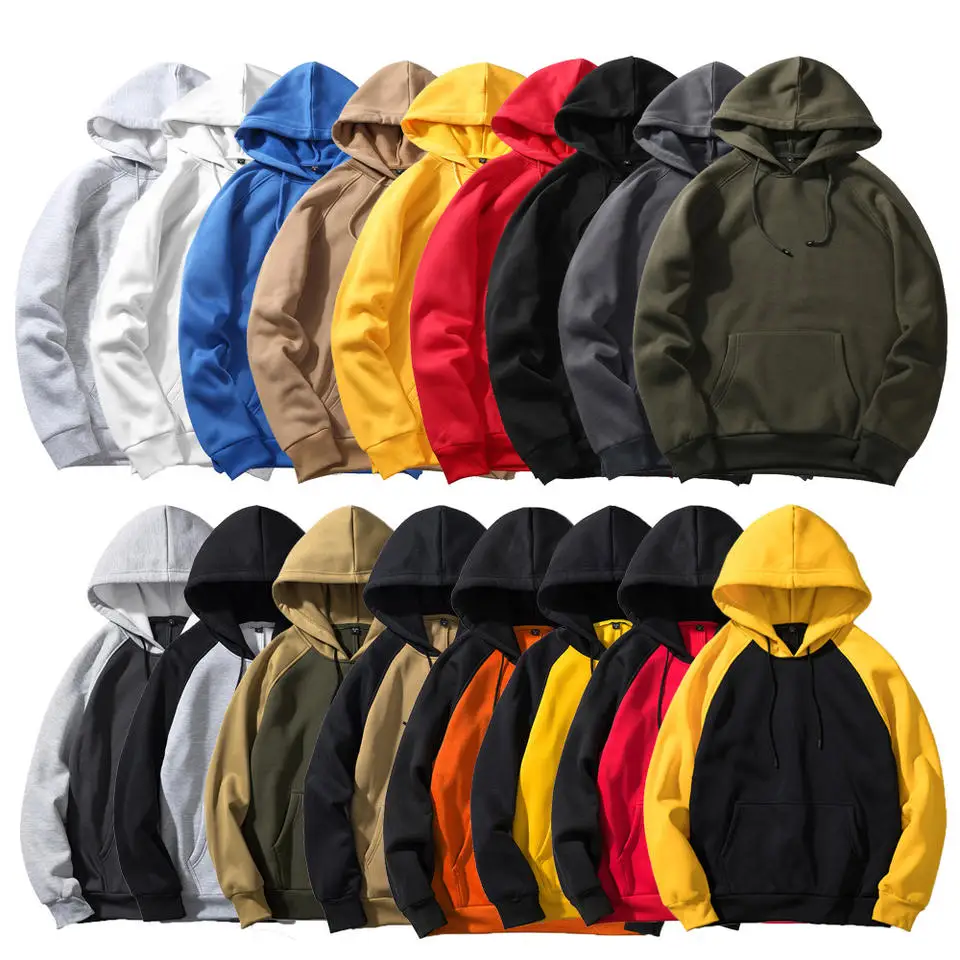 Hot selling bulk high Quality Polyester Unisex Wholesale Custom Embroidered Blank Fleece Oversized Pull Over Plain Mens Hoodies