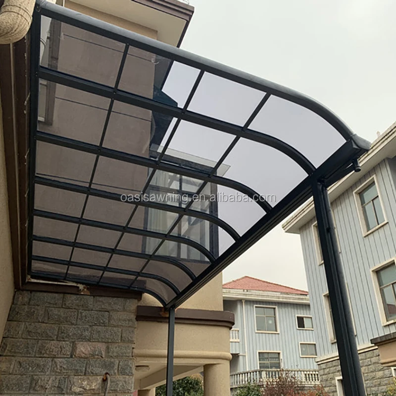 Aluminum Polycarbonate Sheet Window Awning Outdoor Front Door Canopy Patio Balcony Window Awning Canopy Window