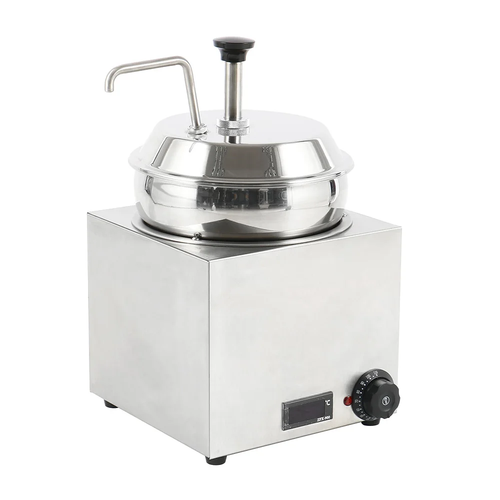 Stainless Steel Cheese & Butter Dispenser Kitchen Food Heater Machine with Pump 220V Nacho Cheese & Fudge Dispenser