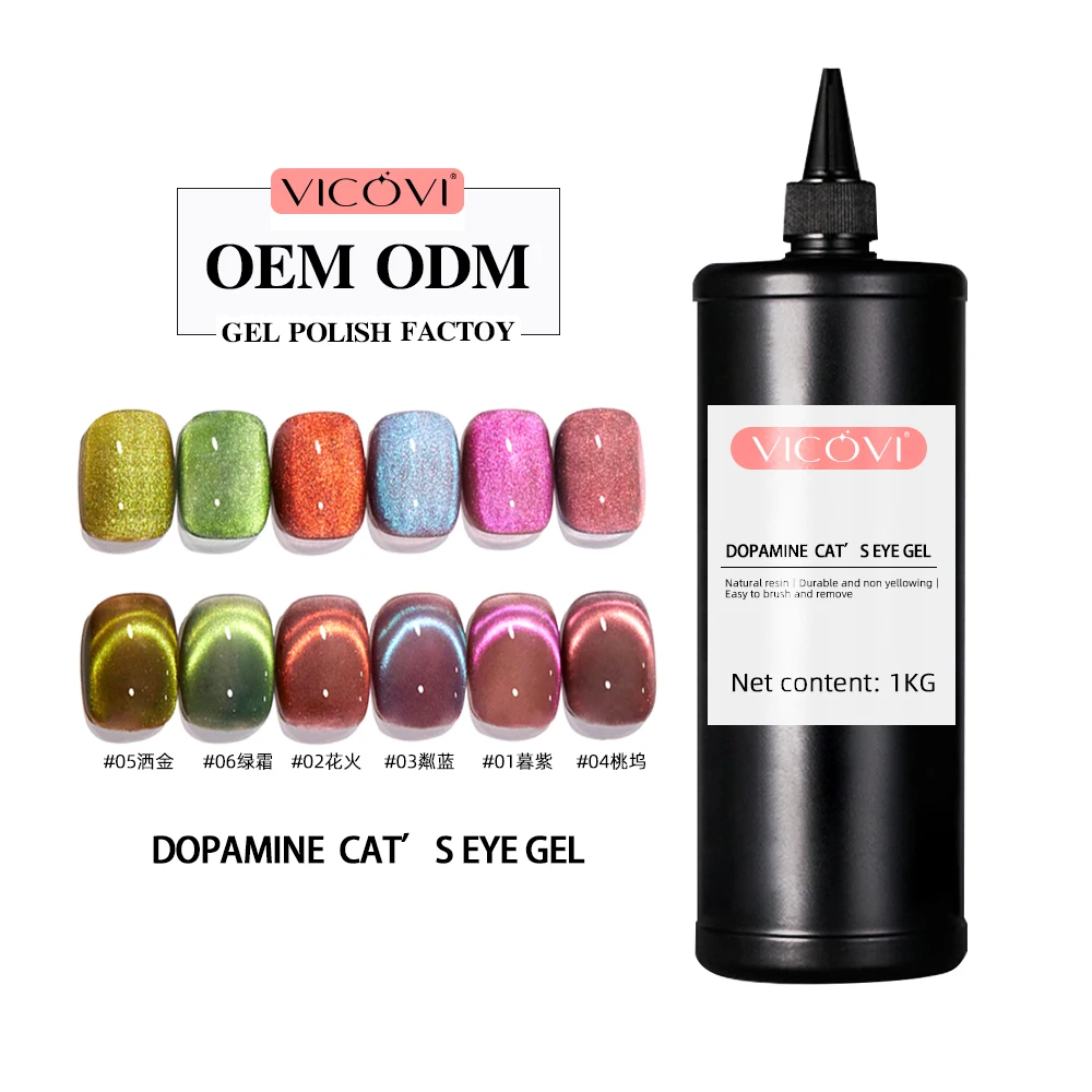 Wholesale New private label kg Cat Eye Gel Soak Off UV Gel Polish Factory Price Cat Eye Gel