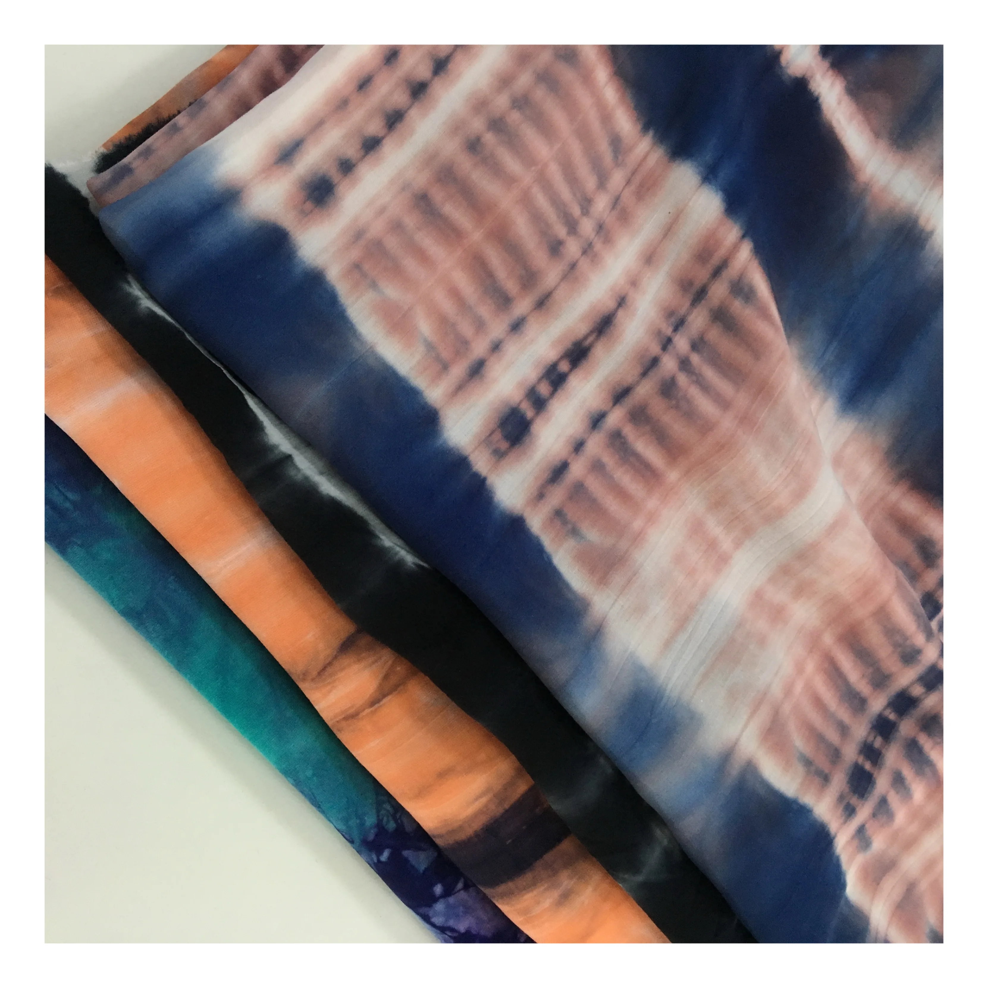 100% искусственный шелк, материал ХЛОПОК и шелк, шифон тай-дай ткань