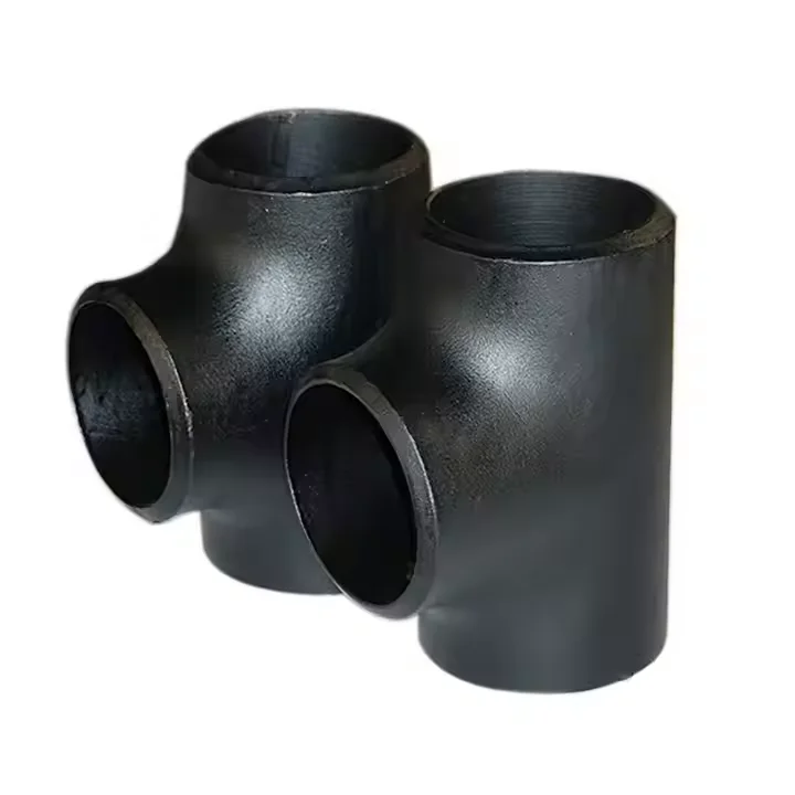 Good quality Black Seamless Straight/Reducing Tee Equal Tee Butt Welding Pipe Fitting carbon steel Tee