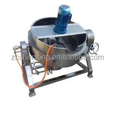 High quality  boiling sugar machine automatic jacketed kettle with stirrer automatic food cooking machine